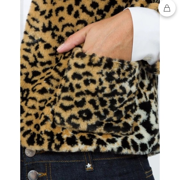 ALEXA CHUNG LEOPARD FAUX FUR JACKET - Picture 4 of 5